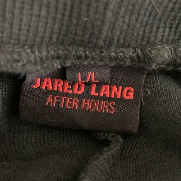 JARED LANG After Hours Side Stripe Joggers Drawstring Sweatpants Pockets men L - Picture 4 of 10